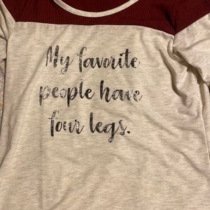 Maurice’s elbow length shirt. Size small. (Really a medium).